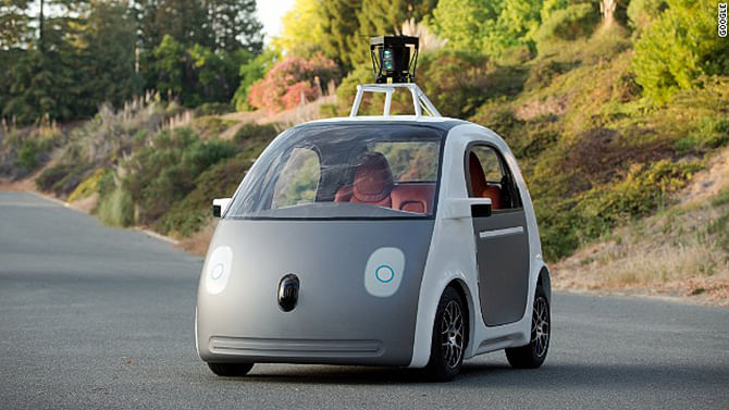 Google is testing out a prototype that will enable fully autonomous driving. Photo taken from CNN.com