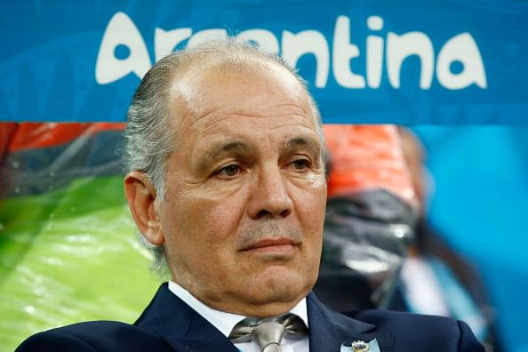 Head coach Alejandro Sabella of Argentina looks on during the 2014 Fifa World Cup Brazil Semi Final match between the Netherlands and Argentina at Arena de Sao Paulo on July 9, 2014 in Sao Paulo, Brazil. Photo: Getty Images