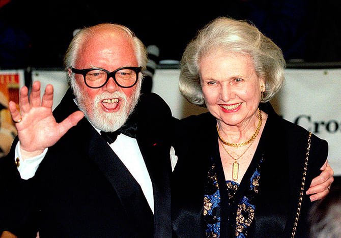Richard Attenborough arrives at the Royal premiere of his film 