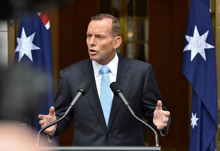 Australian Prime Minister Tony Abbott speaks during a press conference after retaining the leadership of the Liberal party. Photo: AFP