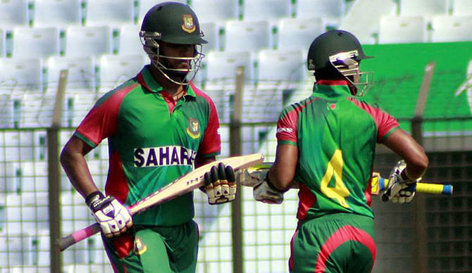 A moment from the match between BCB XI and Zimbabwe. Photo courtesy of Bangladesh Cricket Board
