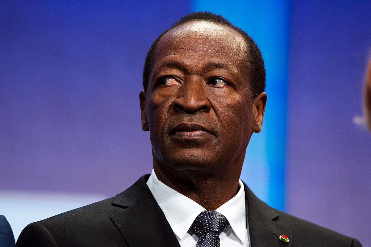 Burkina Faso's President Blaise Compaore sits on a stage to support a commitment to stop poaching of African elephants at the Clinton Global Initiative (CGI) in New York, in this file picture taken September 26, 2013. Compaore has left power, a colonel in the presidential guard announced on October 31, 2014, according to television channel Burkina24.Photo: Reuters 