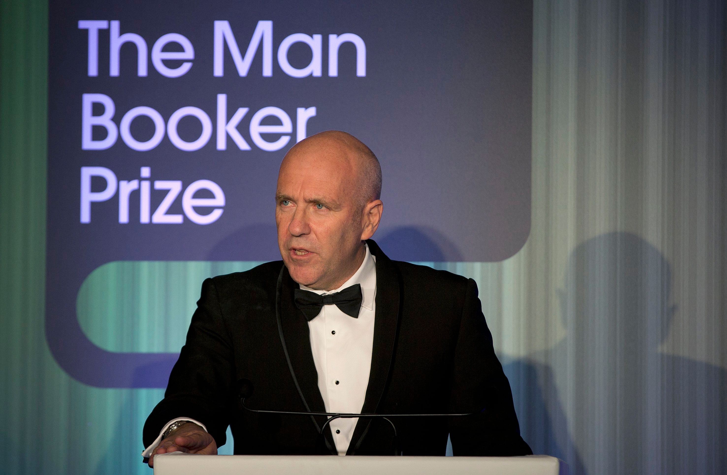 Australian author Richard Flanagan, who wrote "The Narrow Road to the Deep North", speaks after winning the 2014 Man Booker Prize for Fiction at the Guildhall in London, October 14, 2014. Photo: Reuters 