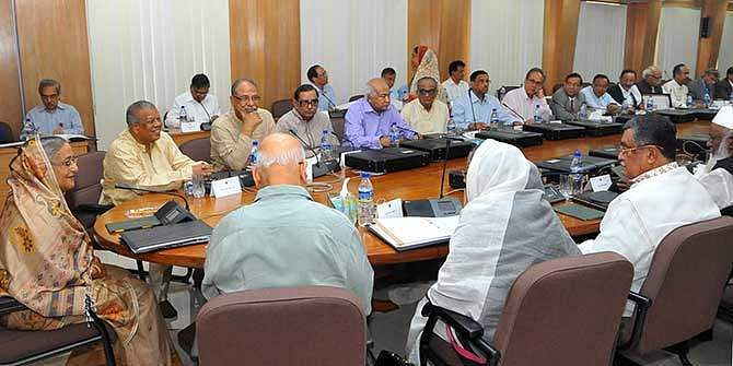 In this undated file photo, Prime Minister Sheikh Hasina chairs the cabinet meeting at the secretariat.