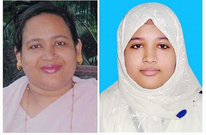 L-R: Mother Rezia Khatun and her daughter Sayma Nazneen Nishat