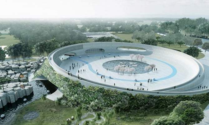 Zootopia … Bjarke Ingels’s proposal for a zoo without enclosures. The image is taken from the Guardian website.