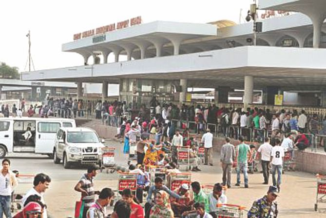 Star file photo of Dhaka's Hazrat Shahjalal International Airport.
