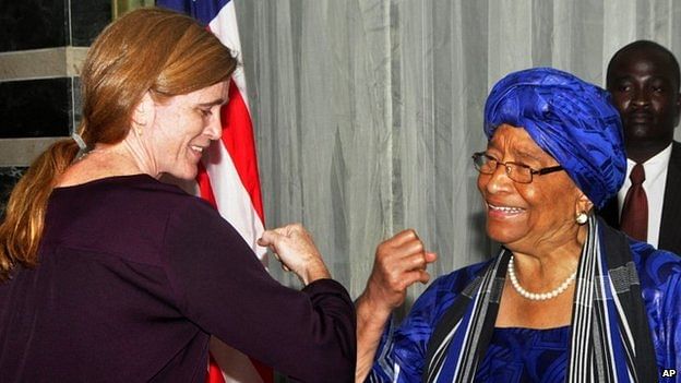 Samantha Power and Ellen Johnson Sirleaf practised an 