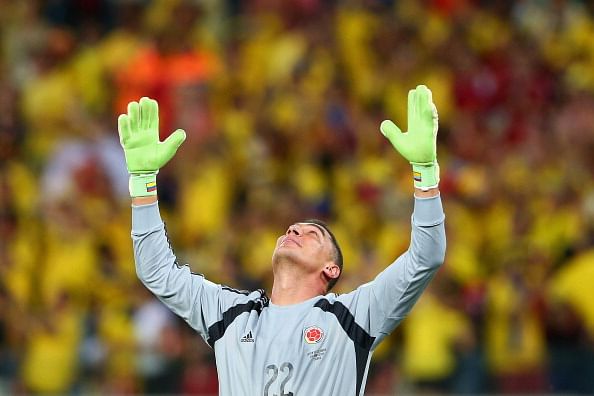 Goalkeeper Faryd Mondragon of Colombia acknowledges the fans after the 2014 FIFA World Cup Brazil Group C match between Japan and Colombia at Arena Pantanal on June 24, 2014 in Cuiaba, Brazil. Photo: Getty Images 