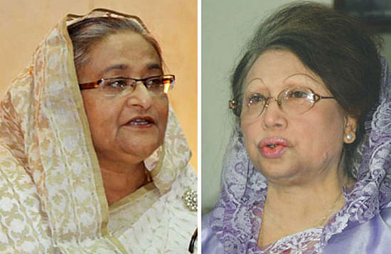 Sheikh Hasina and Khaleda Zia