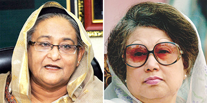 Sheikh Hasina and Khaleda Zia