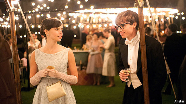  A scene from James Marsh’s new biopic on Stephen Hawking, “The Theory Of Everything”. Photo: The Economist