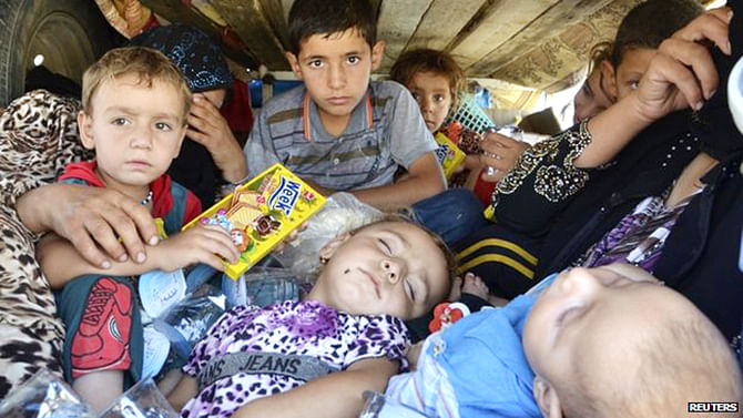 Thousands of Iraqis have been displaced as militants advanced across the north. Reuters 