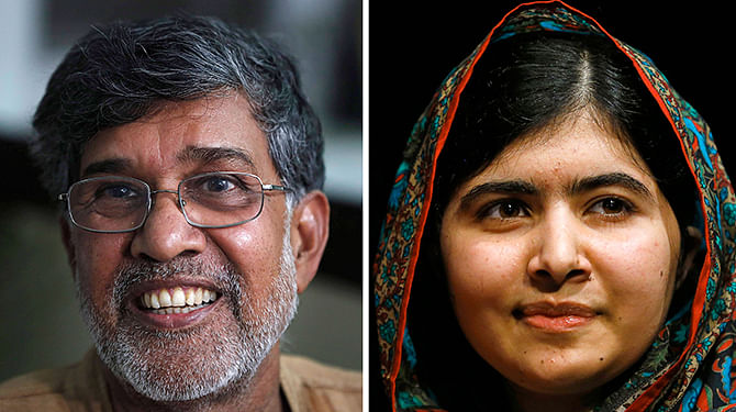 Malala Yousafzai and Kailash Satyarthi. Photos: Reuters
