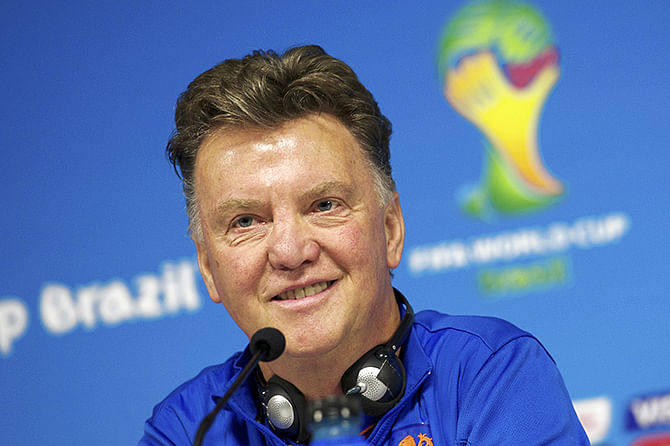 Coach Louis van Gaal of Holland during a press conference of The Netherlands on July 8, 2014 at Arena de Sao Paulo in Sao Paulo, Brazil. Photo: Getty Images