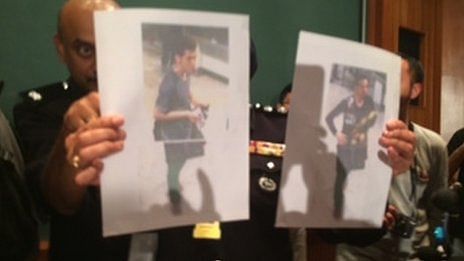 Malaysian police released pictures of the young Iranian man. Photo: BBC
