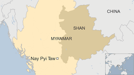 Map of Myanmar. Photo taken from BBC