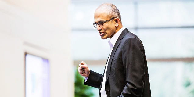Satya Nadella, CEO of Microsoft Inc. Photo: AP