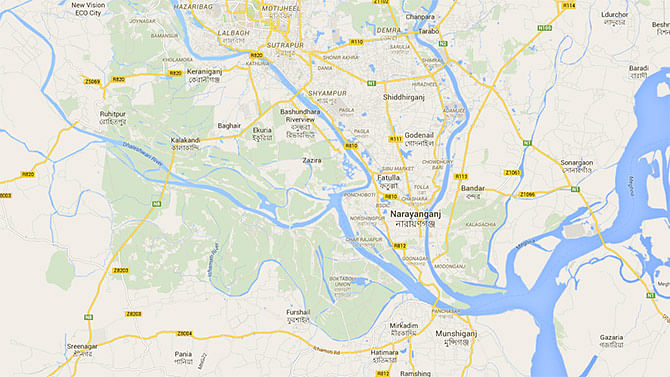 Google map of Narayanganj.