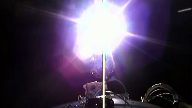 A camera mounted on the rocket's upper-stage watched OCO-2 separate in the direction of the Sun.