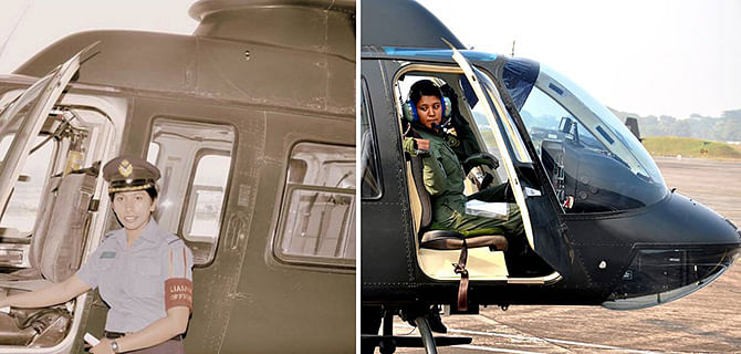 Flight Lieutenant Nayma Haque and Flying Officer Tamanna-E-Lutfy