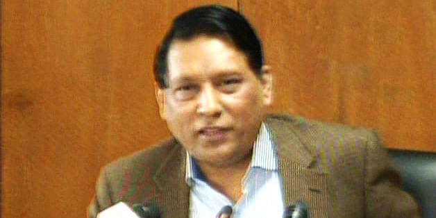 NBR Chairman Golam Hossain talks to reporters at his office in the capital on Thursday. Photo: TV grab
