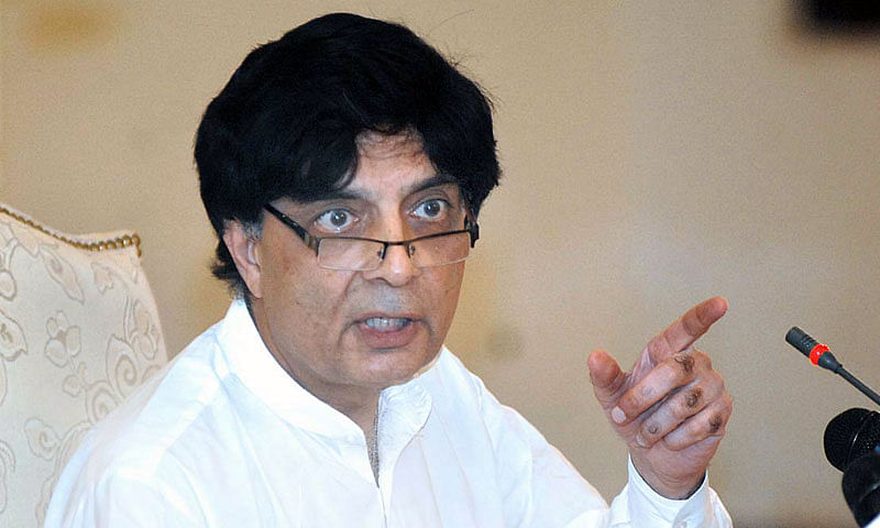 Pakistan home minister Chaudhry Nisar Ali Khan.Photo taken from DAWN 