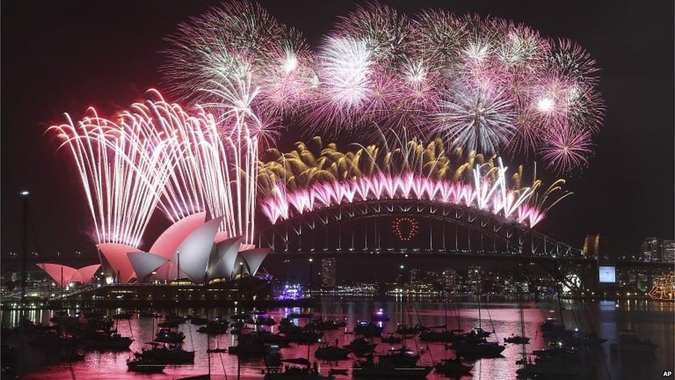 Sydney's Harbour Bridge was the centrepiece of the city's new year fireworks