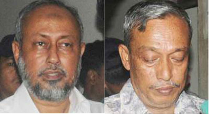 Former Directorate General of Forces Intelligence (DGFI) director Maj Gen (retd) Rezzakul Haider Chowdhury (L) and Former general manager (admin) of Chittagong Urea Fertiliser Ltd (CUFL) Enamul Hoque
