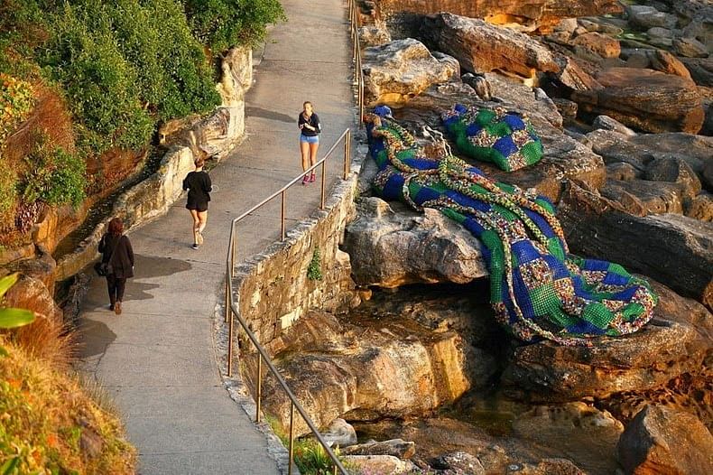 'Overconsumption' by Kerrie Argent, at Bondi. Photo taken from Amusing Planet/ Cameron Spencer)