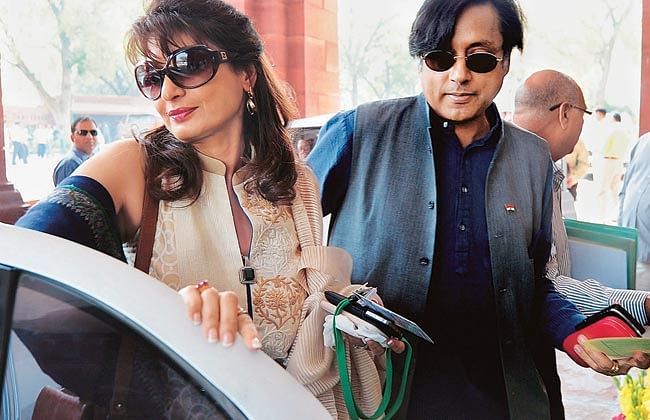 Sunanda Pushkar with Shashi Tharoor