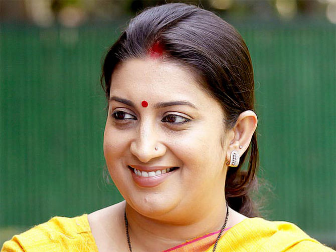 BJP leader Smriti Irani during the interview at her residence in Delhi on April 1, 2014. Photo: Hindustan Times