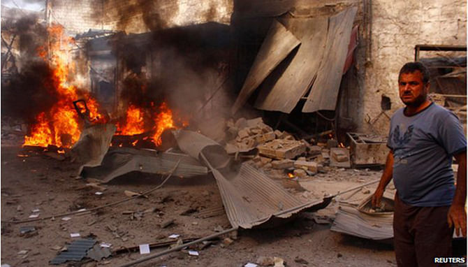 The use of barrel bombs by the Syrian government has been widely condemned. Photo: Reuters
