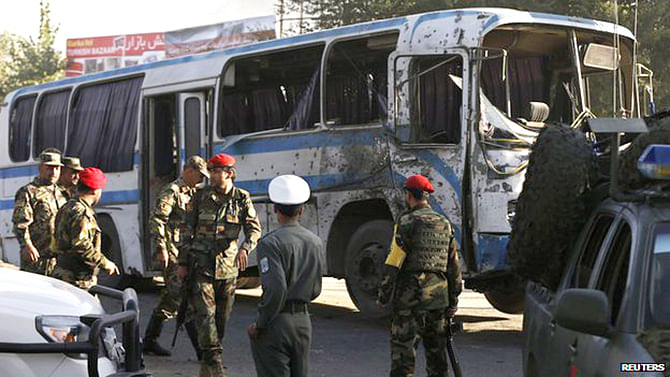 The latest bombing came less than 24 hours after another attack on an army bus in Kabul (pictured). Photo: Reuters