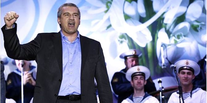 Crimea's pro-Moscow leader Sergei Aksyonov said he would send a formal request to join Russia on Monday. Photo: Reuters