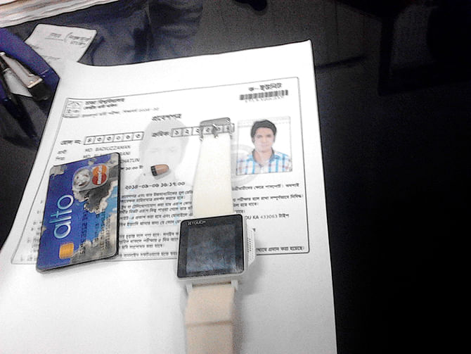 Dhaka University authorities detain 12 admission seekers and seize their admit card (in the photo) on Friday for adopting illegal means in the Ka unit admission test. Photo: Courtesy
